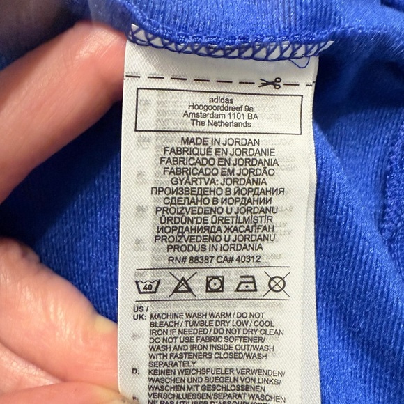 Adidas Men's Blue zip up front Track Jacket in Small NWT - Picture 10 of 11